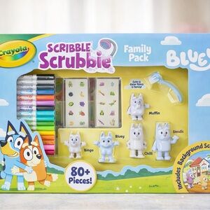 Crayola Scribble Scrubbie Bluey Family Pack – 80+ Pieces (NEW)